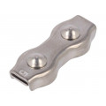 ZLR2-5-A4; Rope clamp duplex; acid resistant steel A4; for rope; Ørope: 5mm; KRAFTBERG ZLR2-5-A4; Rope clamp duplex; acid resistant steel A4; for rope; Ørope: 5mm; KRAFTBERG