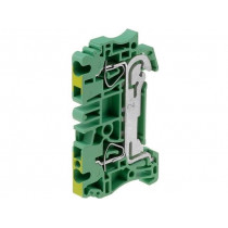 1608640000 ZPE 2.5; Splice terminal: rail; 2.5mm2; ways: 1; terminals: 2; yellow-green; WEIDMÜLLER
