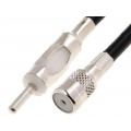 ; Antenna adapter; DIN plug,ISO socket; with lead; 0.15m; 4CARMEDIA