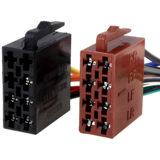 ; ISO plug,wires; PIN: 13(5+8); 4CARMEDIA