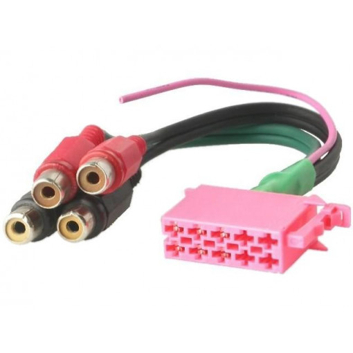 ; ISO plug,RCA socket x4; PIN: 10; 4CARMEDIA