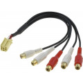 ; ISO mini plug,RCA socket x5; PIN: 6; 4CARMEDIA
