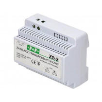 ZS-2; Power supply: transformer type; 12VDC; 1A; 230VAC; Mounting: DIN; F&F