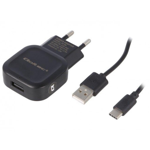 50184; Power supply: switched-mode; 5VDC; 2.4A; Out: USB C; 12W; Case: plug; QOLTEC