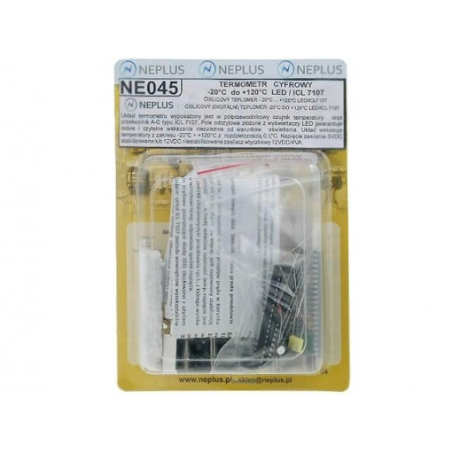 ; Circuit; digital thermometer; 5÷12VDC; IC: ICL7107; Nord Elektronik Plus