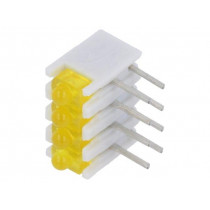 ZSU0431; LED; in housing; yellow; No.of diodes: 4; 20mA; 38°; 2.1V; 25mcd; SIGNAL-CONSTRUCT