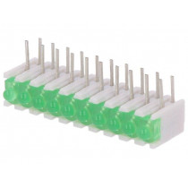 ZSU1032; LED; in housing; green; No.of diodes: 10; 20mA; 38°; 2.1V; 25mcd; SIGNAL-CONSTRUCT