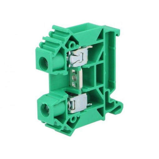 ZUG-10 A11-A435; Splice terminal: rail; 0.5÷16mm2; ways: 1; terminals: 2; green; TS35; POKÓJ