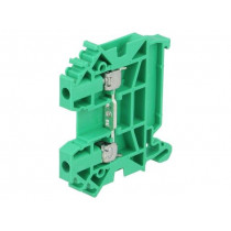 ZUG-2,5 A11-A135; Splice terminal: rail; 0.5÷4mm2; ways: 1; terminals: 2; green; TS35; POKÓJ
