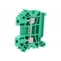 ZUG-4 A11-A235; Splice terminal: rail; 0.5÷6mm2; ways: 1; terminals: 2; green; TS35; POKÓJ