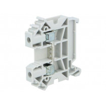 ZUG-4 A11-A238; Splice terminal: rail; 0.5÷6mm2; ways: 1; terminals: 2; grey; TS35; POKÓJ