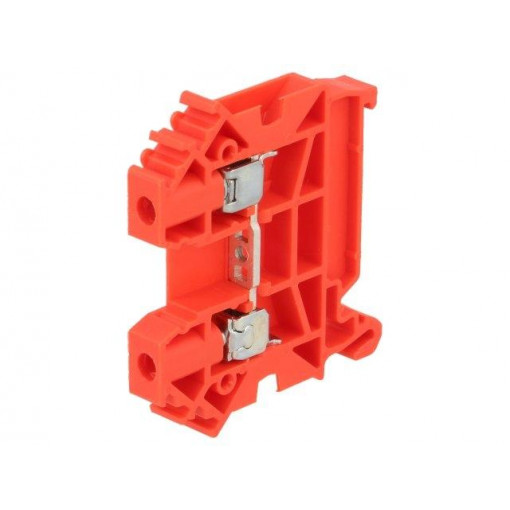 ZUG-4 A11-A237; Splice terminal: rail; 0.5÷6mm2; ways: 1; terminals: 2; red; TS35; POKÓJ