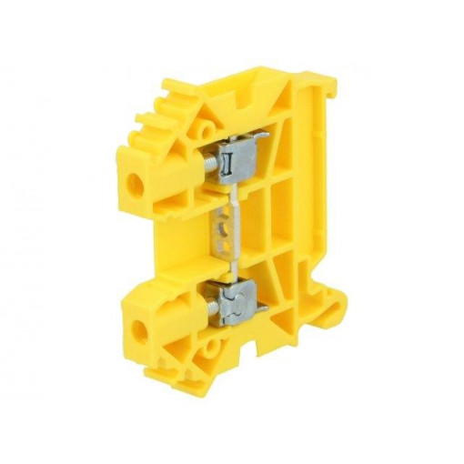 ZUG-4 A11-A231; Splice terminal: rail; 0.5÷6mm2; ways: 1; terminals: 2; yellow; TS35; POKÓJ