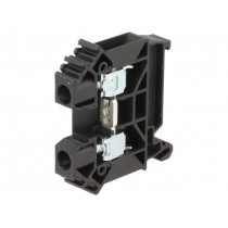 ZUG-6 A11-A333; Splice terminal: rail; 0.5÷10mm2; ways: 1; terminals: 2; black; TS35; POKÓJ