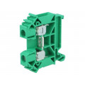 ZUG-6 A11-A335; Splice terminal: rail; 0.5÷10mm2; ways: 1; terminals: 2; green; TS35; POKÓJ