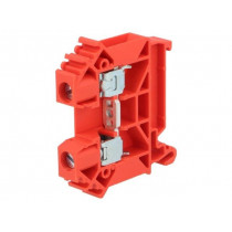ZUG-6 A11-A337; Splice terminal: rail; 0.5÷10mm2; ways: 1; terminals: 2; red; TS35; POKÓJ