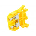 ZUG-G10 A11-0201; Splice terminal: rail; 0.5÷10mm2; ways: 1; terminals: 2; yellow; POKÓJ