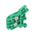 ZUG-G2,5 A11-0075; Splice terminal: rail; 0.5÷2.5mm2; ways: 1; terminals: 2; green; POKÓJ ZUG-G2,5 A11-0075; Splice terminal: rail; 0.5÷2.5mm2; ways: 1; terminals: 2; green; POKÓJ