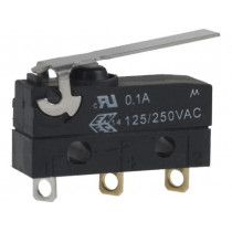 ZW10E15CD1; Microswitch SNAP ACTION; with lever; SPDT; 0.1A/125VAC; ON-(ON); HONEYWELL