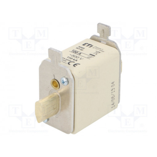 004114339; Fuse: fuse; quick blow; 100A; 500VAC; ceramic,industrial; NH00; ETI POLAM 004114339; Fuse: fuse; quick blow; 100A; 500VAC; ceramic,industrial; NH00; ETI POLAM
