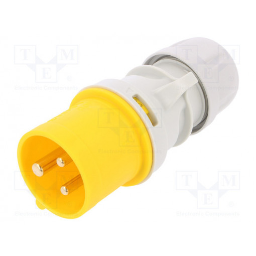 013-4; Connector: AC supply; plug; male; 16A; 110VAC; IP44; Layout: 2P+PE; PCE 013-4; Connector: AC supply; plug; male; 16A; 110VAC; IP44; Layout: 2P+PE; PCE