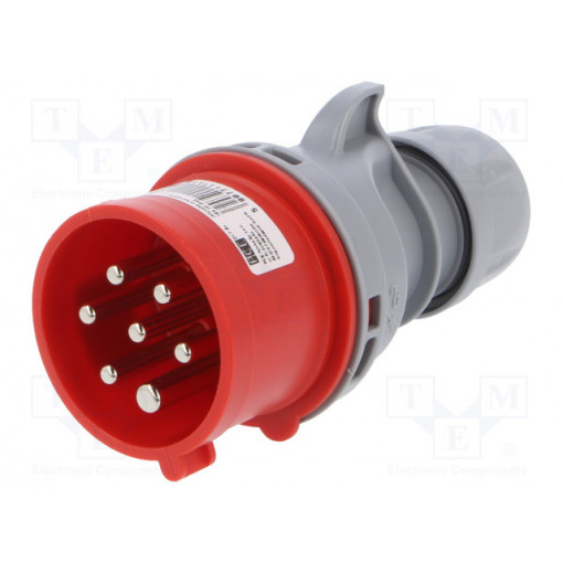 017-6V; Connector: AC supply 3-phase; plug; male; 16A; 400VAC; IP44,IP54; PCE 017-6V; Connector: AC supply 3-phase; plug; male; 16A; 400VAC; IP44,IP54; PCE