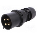 024-6X; Connector: AC supply 3-phase; plug; male; 32A; 400VAC; IP44; PIN: 4; PCE