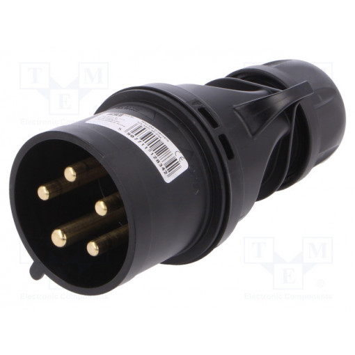 025-6X; Connector: AC supply 3-phase; plug; male; 32A; 400VAC; IP44; PIN: 5; PCE 025-6X; Connector: AC supply 3-phase; plug; male; 32A; 400VAC; IP44; PIN: 5; PCE