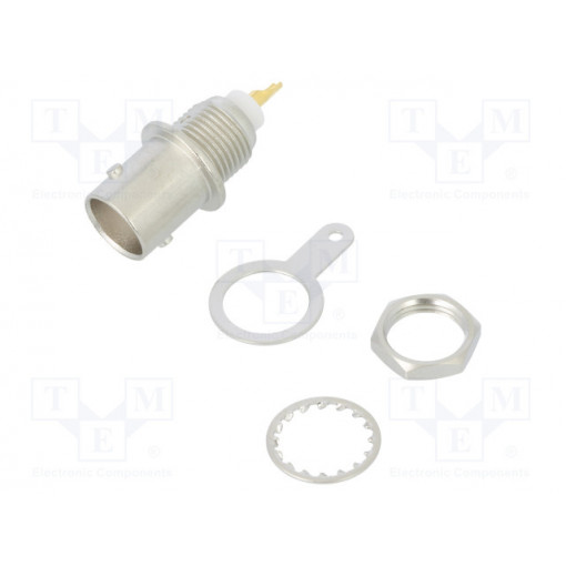 031-221-RFX; Socket; BNC; female; straight; 50Ω; soldering; for panel mounting; AMPHENOL 031-221-RFX; Socket; BNC; female; straight; 50Ω; soldering; for panel mounting; AMPHENOL