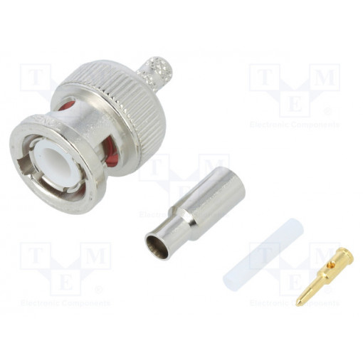 031-315-RFX; Plug; BNC; male; straight; 50Ω; crimped; for cable; delrin (POM); AMPHENOL 031-315-RFX; Plug; BNC; male; straight; 50Ω; crimped; for cable; delrin (POM); AMPHENOL