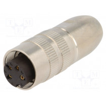 0322 04; Connector: M16; plug; female; soldering; for cable; PIN: 4; 5A; 250V; LUMBERG