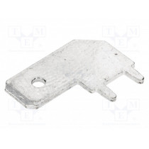 03867B.68; Terminal: flat; 6.3mm; 0.8mm; male; THT; brass; tinned; angled 90°; VOGT