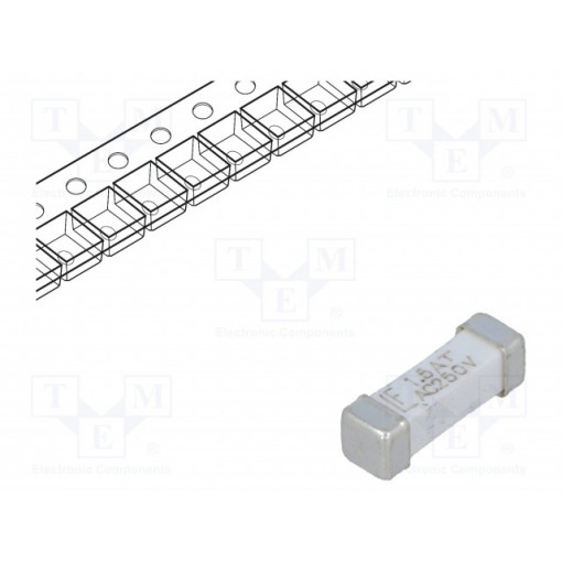 044301.5DR; Fuse: fuse; time-lag; 1.5A; 250VAC; SMD; ceramic; 10,1x3,1x3,25mm; LITTELFUSE 044301.5DR; Fuse: fuse; time-lag; 1.5A; 250VAC; SMD; ceramic; 10,1x3,1x3,25mm; LITTELFUSE