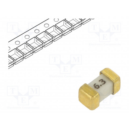 045806.3DR; Fuse: fuse; quick blow; 6.3A; 75V; SMD; ceramic; Case: 1206; 458; LITTELFUSE 045806.3DR; Fuse: fuse; quick blow; 6.3A; 75V; SMD; ceramic; Case: 1206; 458; LITTELFUSE