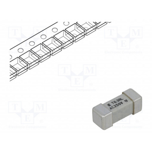 046506.3DR; Fuse: fuse; time-lag; 6.3A; SMD; ceramic; 12,1x4,5mm; 465; LITTELFUSE