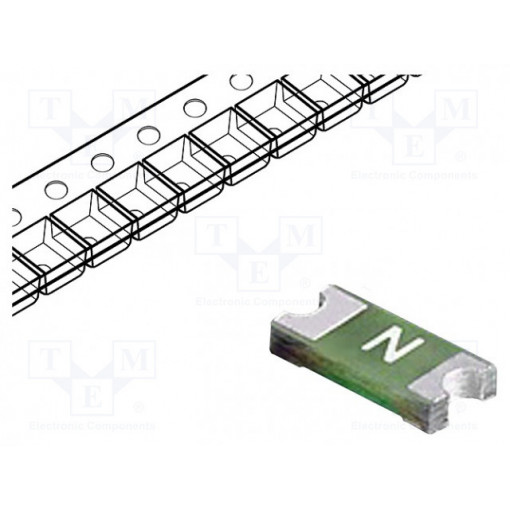 9921834; Fuse: fuse; ultra rapid; 500mA; 63VAC; 63VDC; SMT; 3,18x1,52x0,58mm; LITTELFUSE