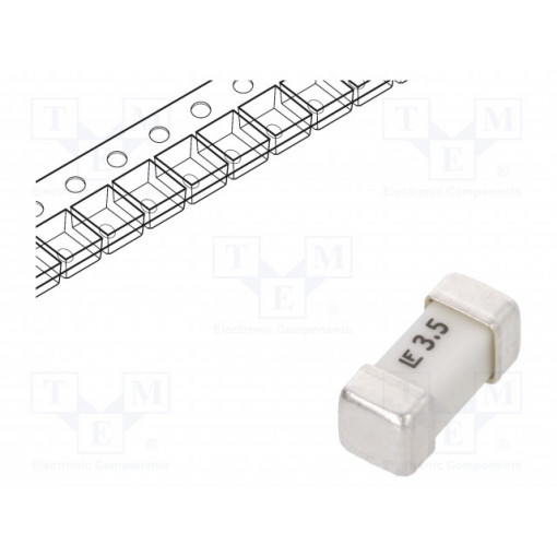 047603.5MR; Fuse: fuse; quick blow; 3.5A; 250V; SMD; ceramic; Case: 2410; 476; LITTELFUSE 047603.5MR; Fuse: fuse; quick blow; 3.5A; 250V; SMD; ceramic; Case: 2410; 476; LITTELFUSE