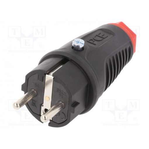 0522-SR; Connector: AC supply; male; plug; 2P+PE; 250VAC; 16A; for cable; PCE 0522-SR; Connector: AC supply; male; plug; 2P+PE; 250VAC; 16A; for cable; PCE