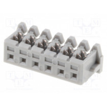 06KR-6H-P; Plug; IDC; female; KR; 2mm; PIN: 6; for cable; 100V; 1A; Layout: 1x6; JST