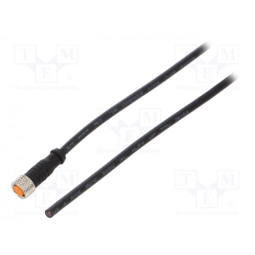 0800 03 300 5M; Connection lead; M8; PIN: 3; straight; 5m; plug; 50VAC; 4A; -25÷80°C; LUTRONIC 0800 03 300 5M; Connection lead; M8; PIN: 3; straight; 5m; plug; 50VAC; 4A; -25÷80°C; LUTRONIC