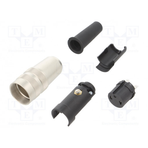 09 0302 00 02; Connector: M16; plug; female; soldering; for cable; PIN: 2; 7A; 250V; BINDER 09 0302 00 02; Connector: M16; plug; female; soldering; for cable; PIN: 2; 7A; 250V; BINDER