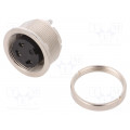 09 0308 00 03; Connector: M16; socket; female; soldering; PIN: 3; 7A; 250V; straight; BINDER