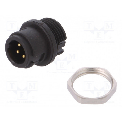 09 0981 00 04; Socket; Connector: circular; 710; male; PIN: 4; unshielded; 3A; IP40; BINDER