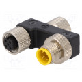 7843 0906 UTP 101; T adapter; M12 male,M12 female x2; A code-DeviceNet / CANopen; LUMBERG AUTOMATION