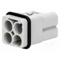 09120033051; Connector: rectangular; male; Han Q; PIN: 4; 3+PE; size 3A; crimped; HARTING
