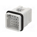 09120213001; Connector: rectangular; male; Han Q; PIN: 21; size 3A; w/o contacts; HARTING 09120213001; Connector: rectangular; male; Han Q; PIN: 21; size 3A; w/o contacts; HARTING