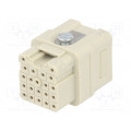 09120213101; Connector: rectangular; female; Han Q; PIN: 21; size 3A; crimped; HARTING 09120213101; Connector: rectangular; female; Han Q; PIN: 21; size 3A; crimped; HARTING