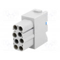 09140082733; Connector: HAN; module; female; Quick Lock; PIN: 8; snap-on; 16A; HARTING 09140082733; Connector: HAN; module; female; Quick Lock; PIN: 8; snap-on; 16A; HARTING