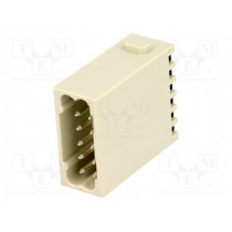 09140122632; Connector: HAN; module; male; Quick Lock; PIN: 12; snap-on; 10A; 250V; HARTING