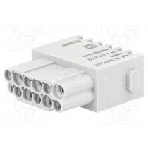 09140122732; Connector: HAN; module; female; Quick Lock; PIN: 12; snap-on; 10A; HARTING